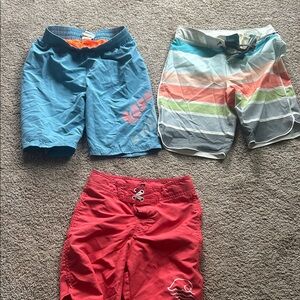 Nike Kids Shorts Trio - Blue, Multicolor, Red